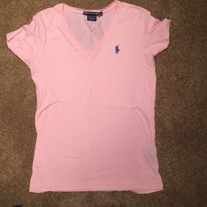 Ralph Lauren light pink sport vneck
